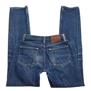 Gustin Jeans Mens 30x32 Blue Slim Straight Selvedge Denim Button Fly Made USA